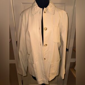 100% Genuine Leather Gap Cream size large